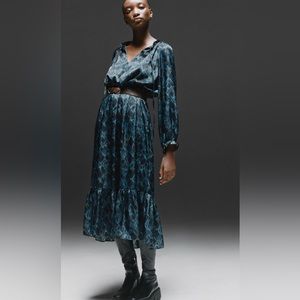 Zara Blue Patterned Dress